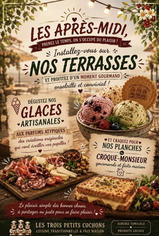 La carte - L'Auberge Des Trois Petits Cochons - restaurant SAINT-GENEYS-PRES-SAINT-PAULIEN - restaurant a faire SAINT-GENEYS-PRES-SAINT-PAULIEN